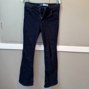 Dark Wash Flare Jeans, extra hi-rise Old Navy Jeans size 2 petite
